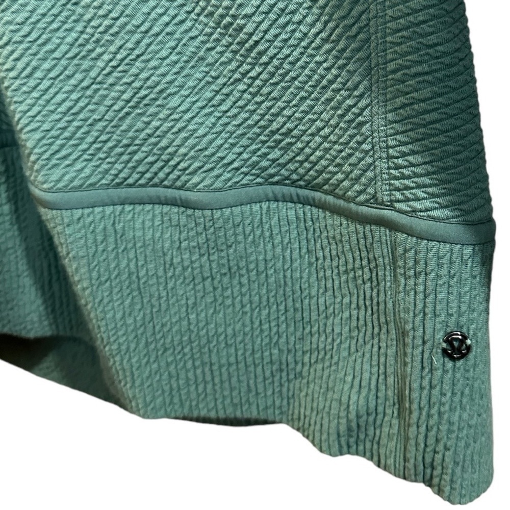 Lululemon On Repeat Mock Neck Pullover Sweater Green Smoke Size 4 - Picture 10 of 14